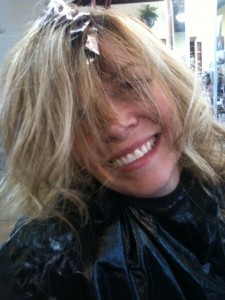 photo of Connie at hair salon